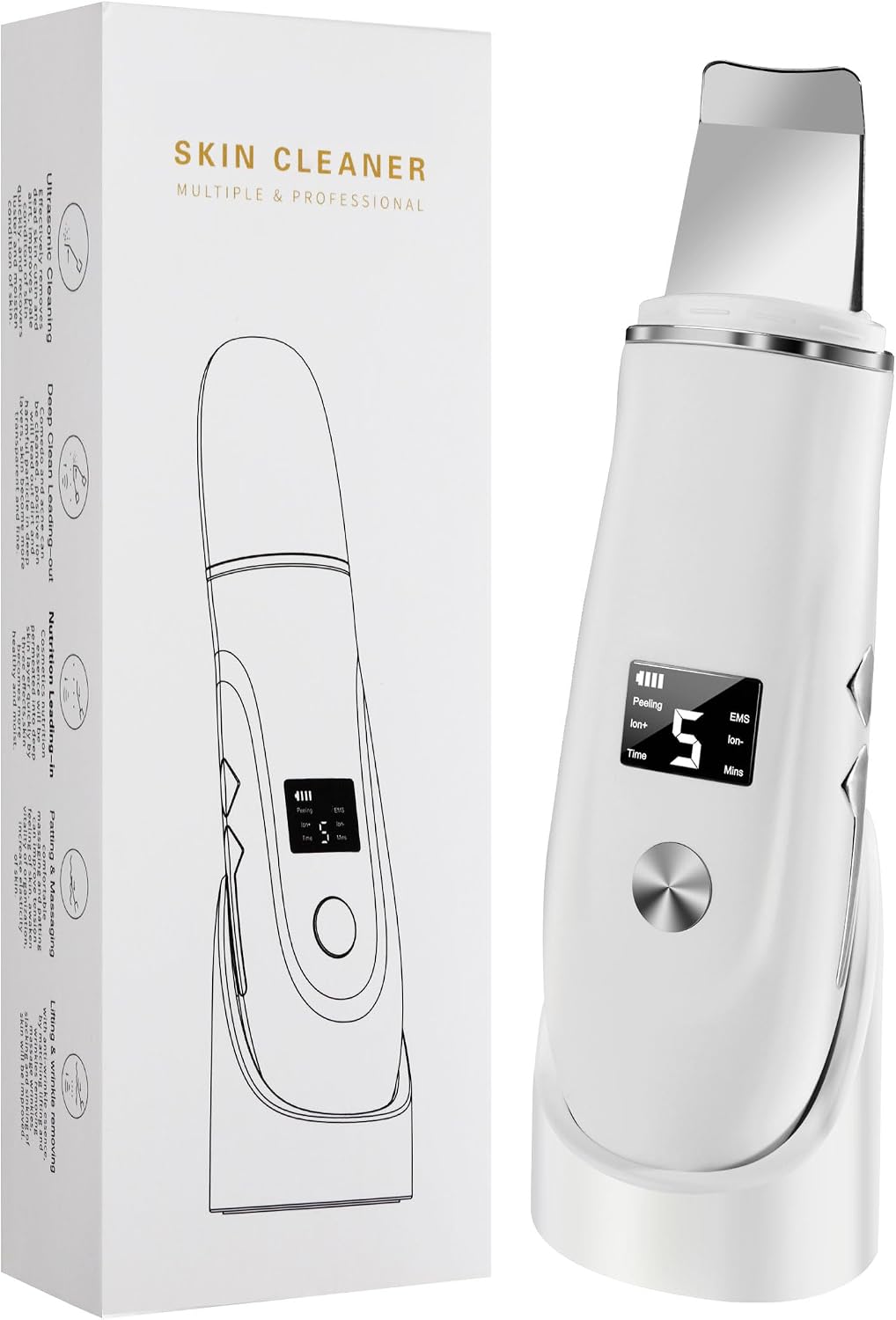 4-in-1 Ultrasonic Facial Skin Scrubber and Blackhead Remover - 7