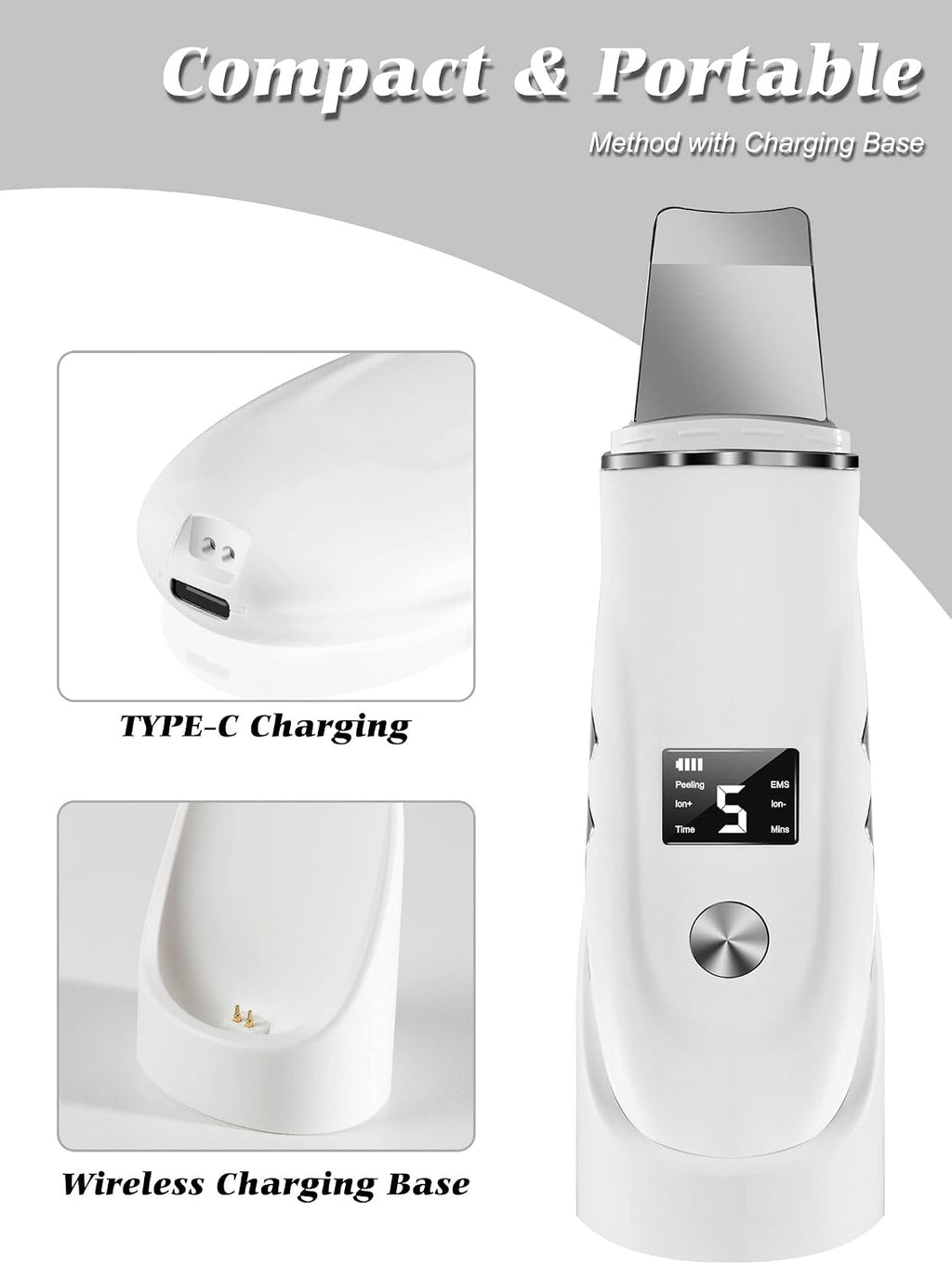 4-in-1 Ultrasonic Facial Skin Scrubber and Blackhead Remover