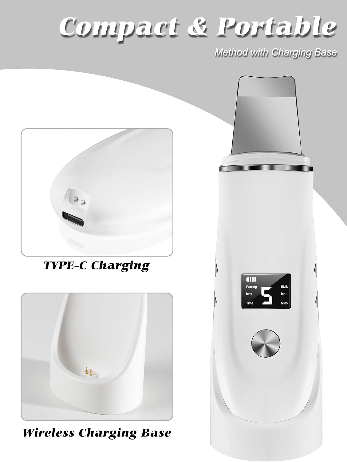4-in-1 Ultrasonic Facial Skin Scrubber and Blackhead Remover