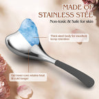 2-in-1 Stainless Steel Cooling Facial Ice Globes and Gua Sha Tool