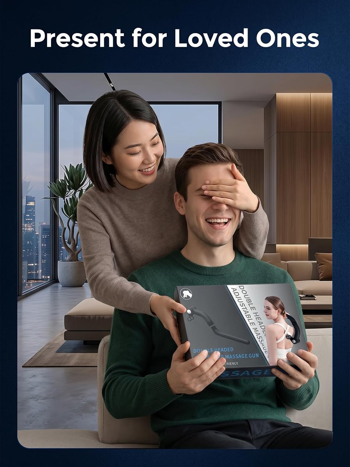Dual-Head Percussion Massage Gun for Full Body Muscle Relief