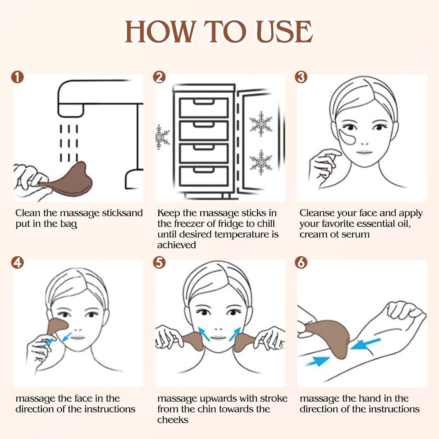 2-in-1 Stainless Steel Cooling Facial Ice Globes and Gua Sha Tool - 11
