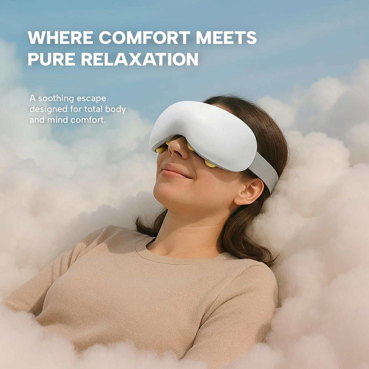 Smart Cooling Eye Massager with Vibration for Stress Relief