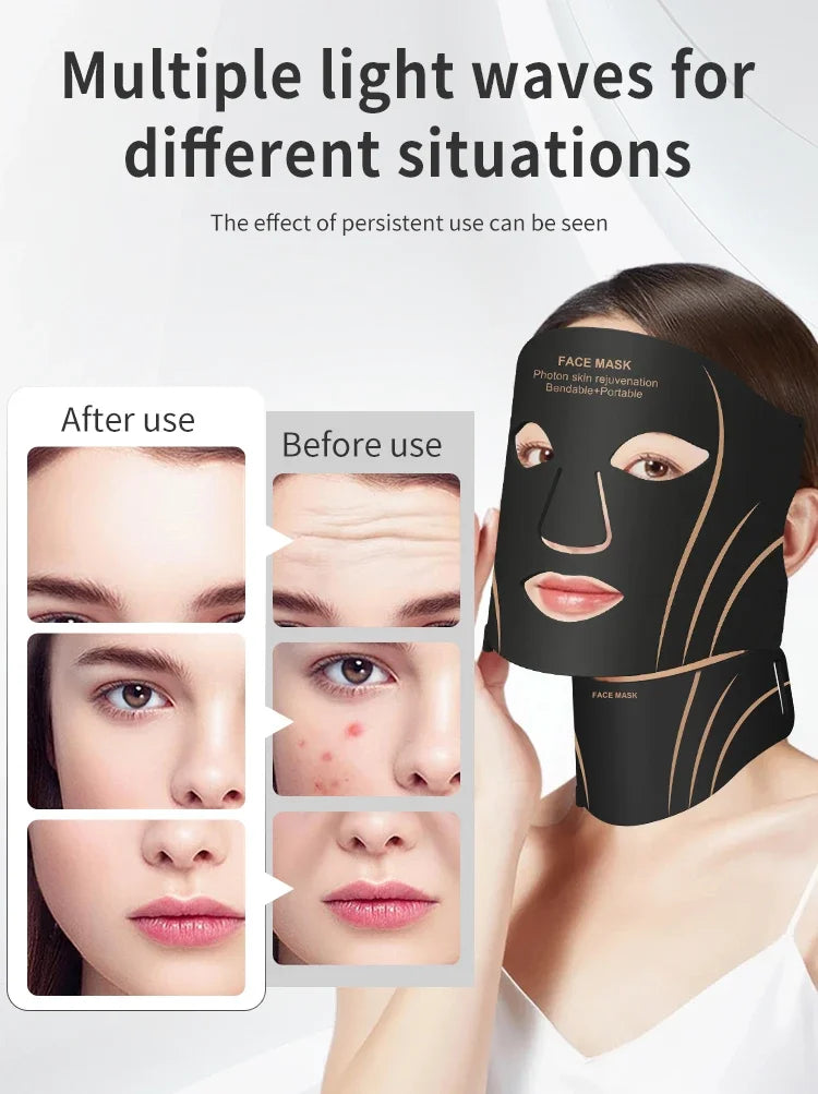 7-Color LED Face and Neck Rejuvenation Mask - 11