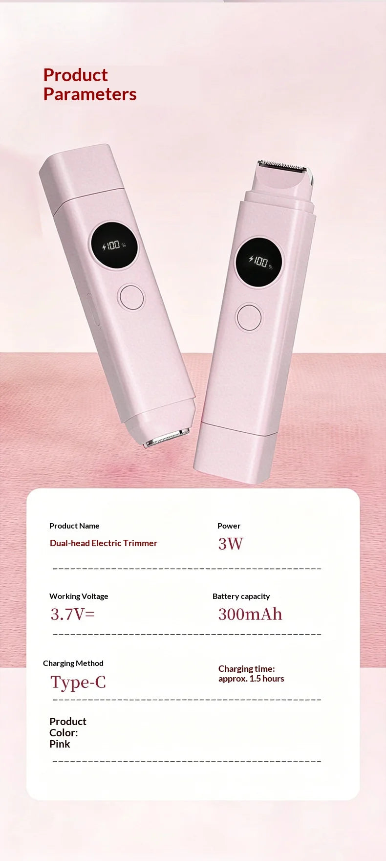 2-in-1 Electric Painless Hair Shaver for Face and Body - 22