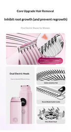 2-in-1 Electric Painless Hair Shaver for Face and Body