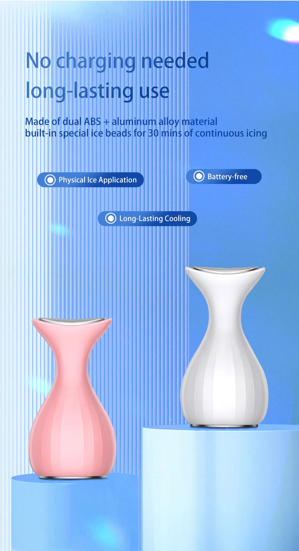 Handheld Facial Cold Compress Massager for Skin Tightening