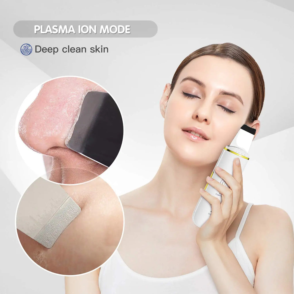 Ultrasonic Facial Skin Scrubber and Pore Cleaner Spatula