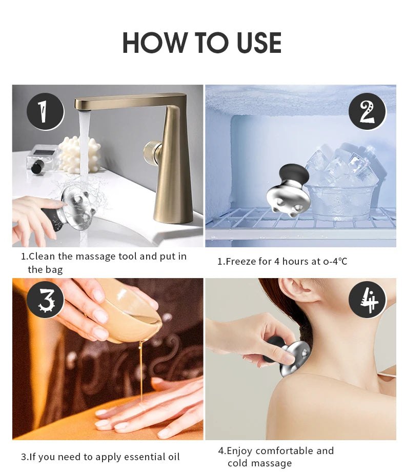 Stainless Steel Mushroom Gua Sha Facial Massage Tool - 10