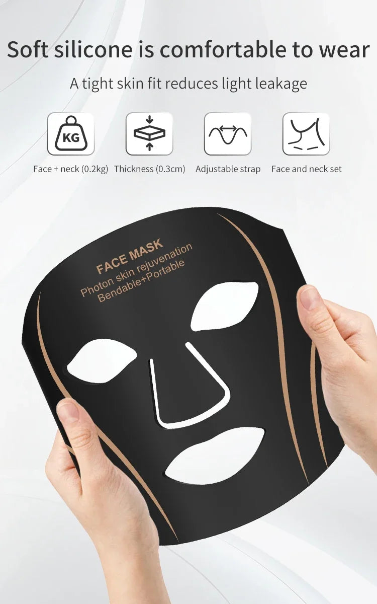 7-Color LED Face and Neck Rejuvenation Mask - 9