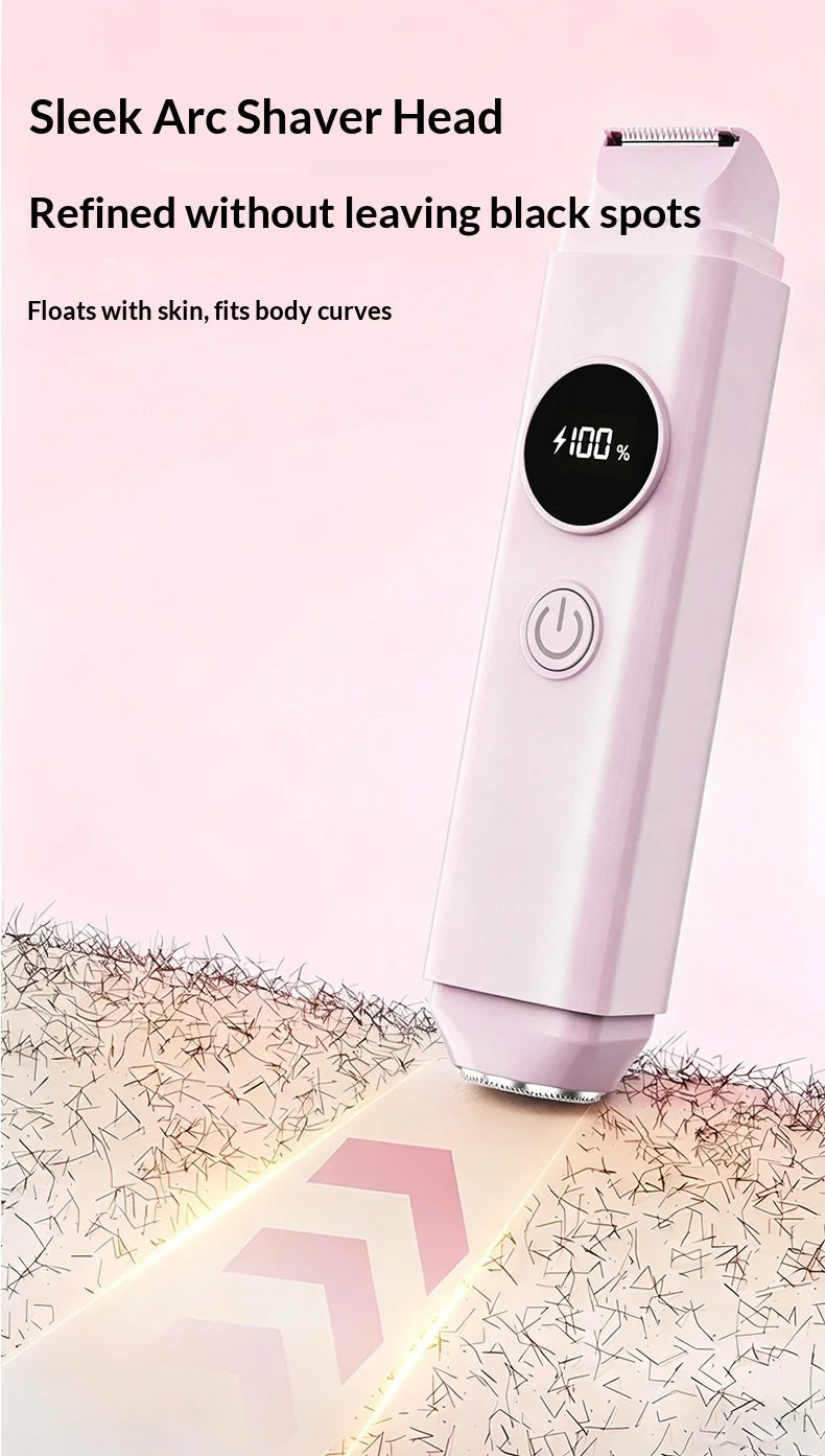 2-in-1 Electric Painless Hair Shaver for Face and Body