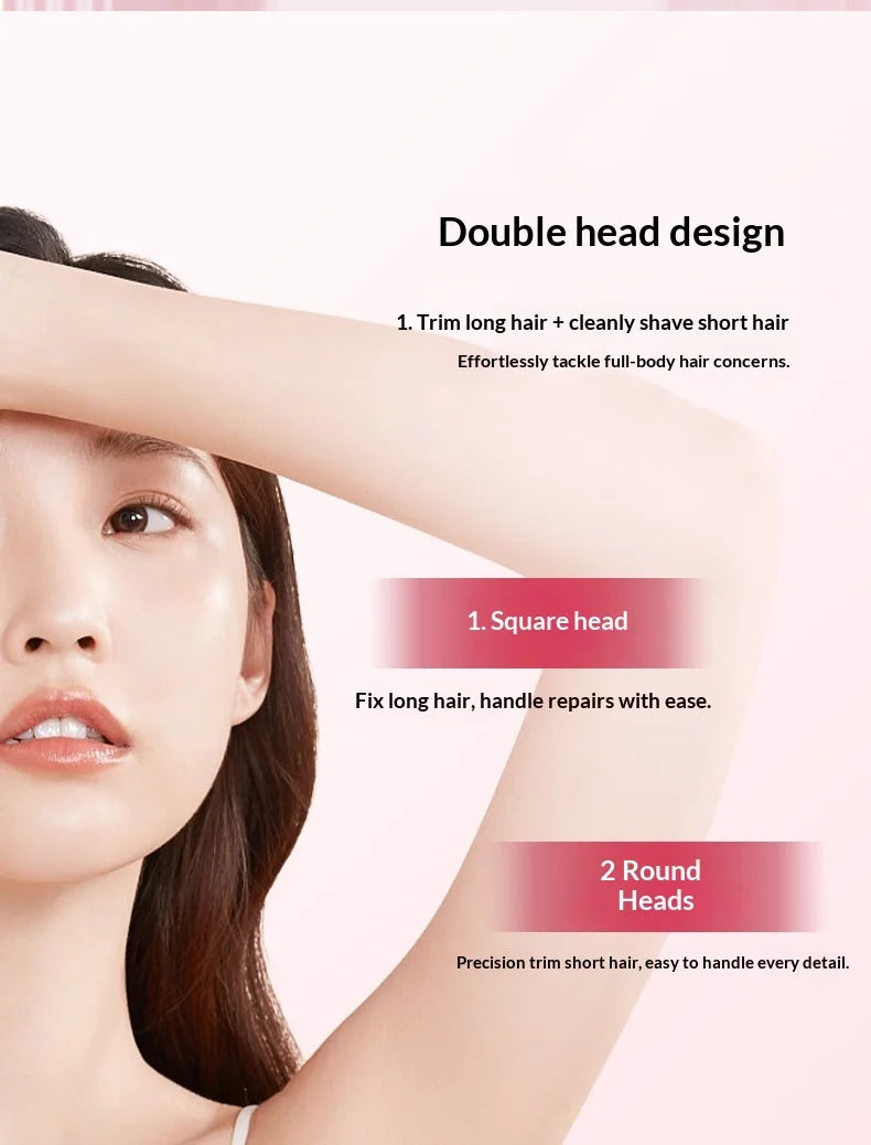 2-in-1 Electric Painless Hair Shaver for Face and Body - 10