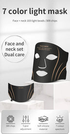 7-Color LED Face and Neck Rejuvenation Mask
