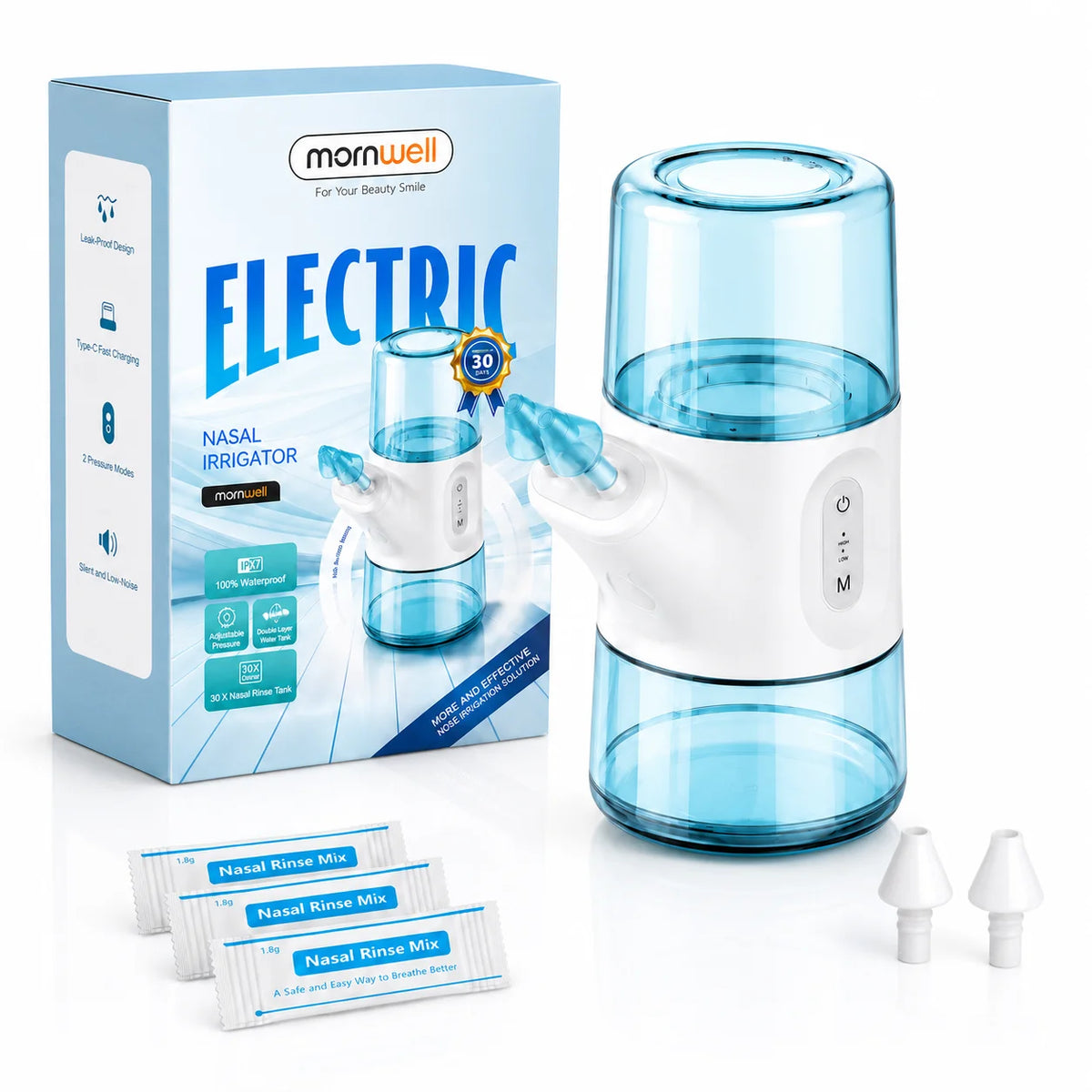 Portable Electric Nasal Irrigator with Dual Tank System