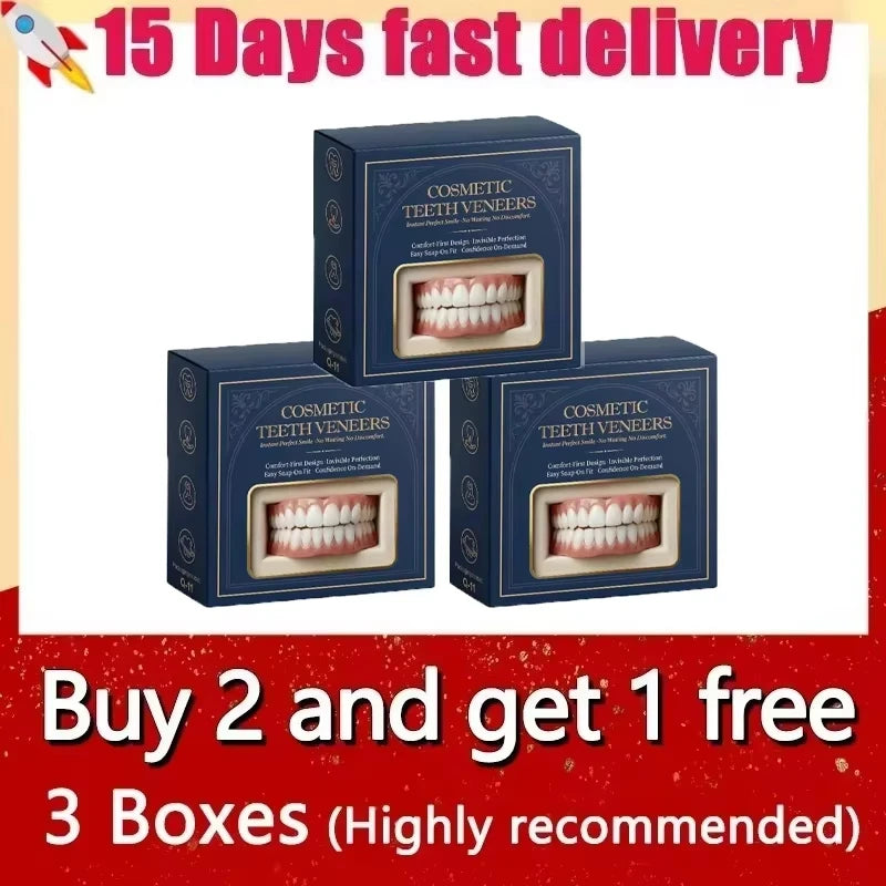 Full Mouth Cosmetic Denture Set with Storage Case - 15