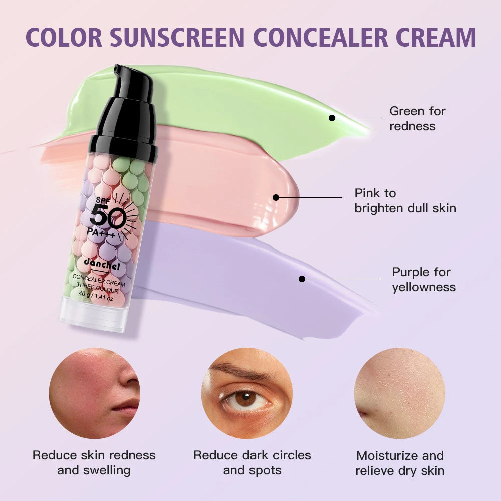 3-Color Correcting Concealer and SPF 50 Makeup Primer - 6