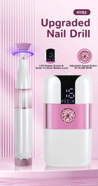 Rechargeable Electric Nail Drill Set with 12 Bits