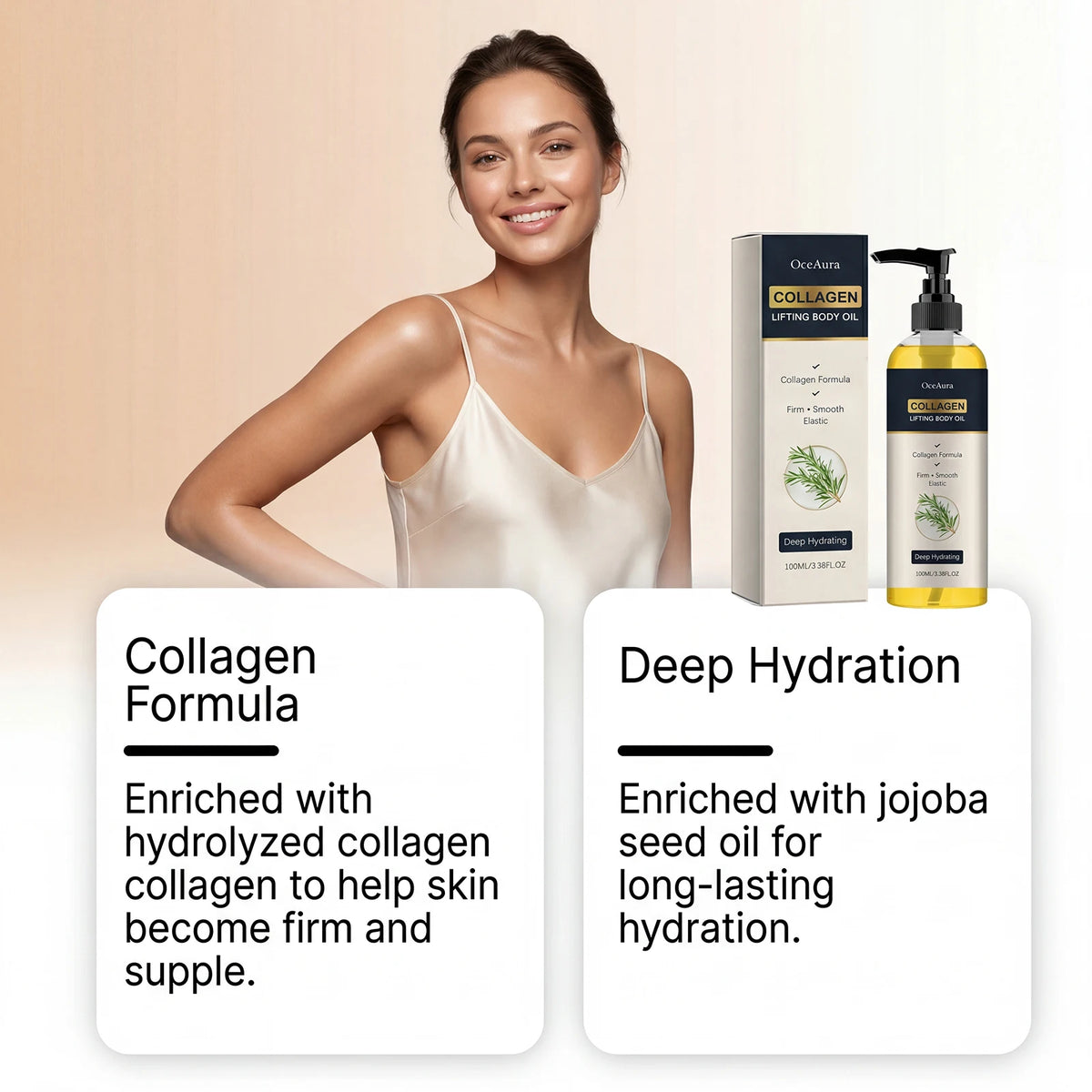 Collagen Firming Body Oil for Skin Elasticity and Deep Hydration