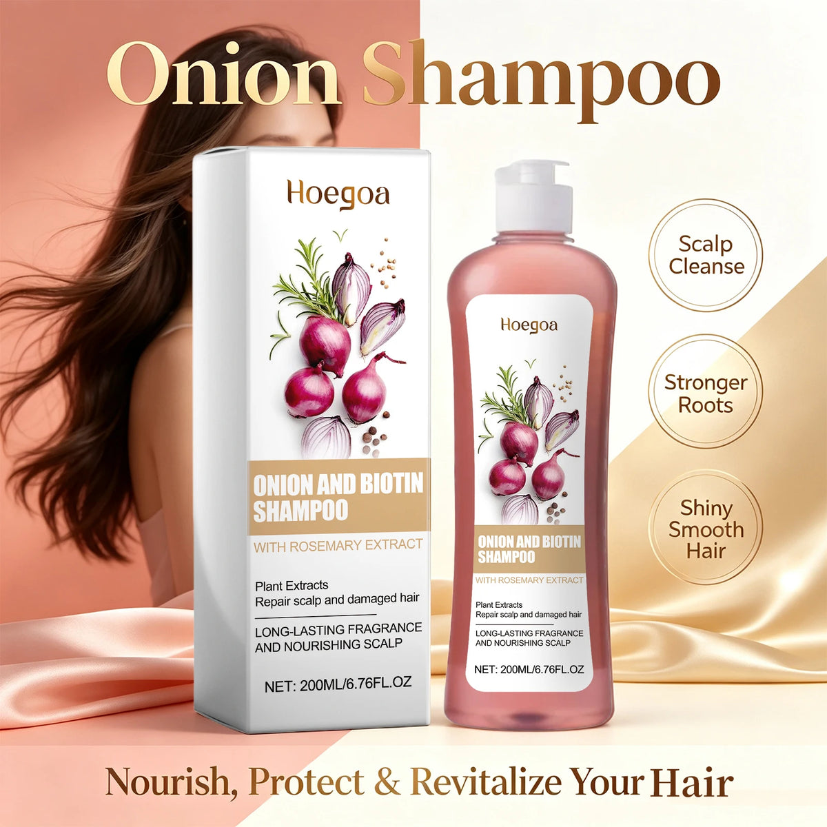 Onion and Biotin Repair Shampoo for Damaged Hair