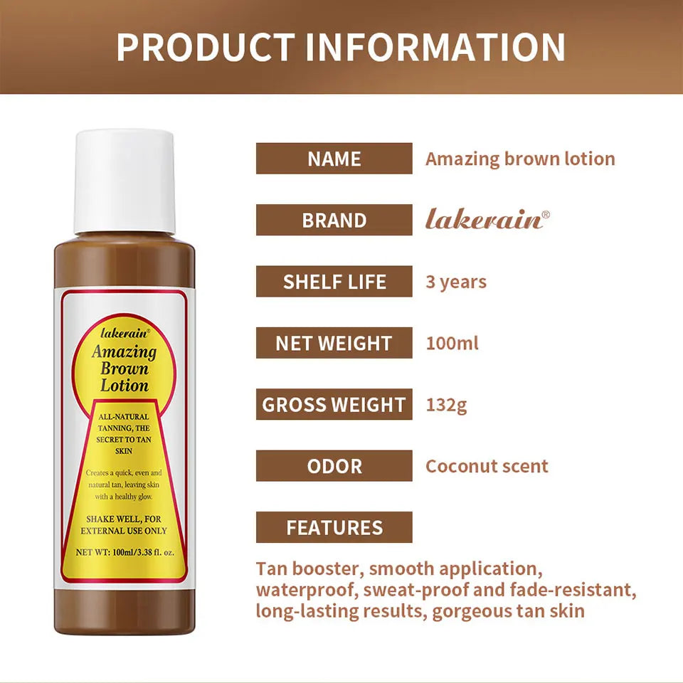 Sunless Tanning Body Lotion for Deep Bronze Glow