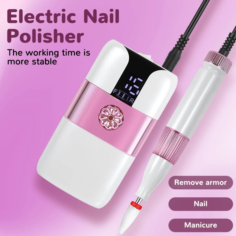 Rechargeable Electric Nail Drill Set with 12 Bits - 2