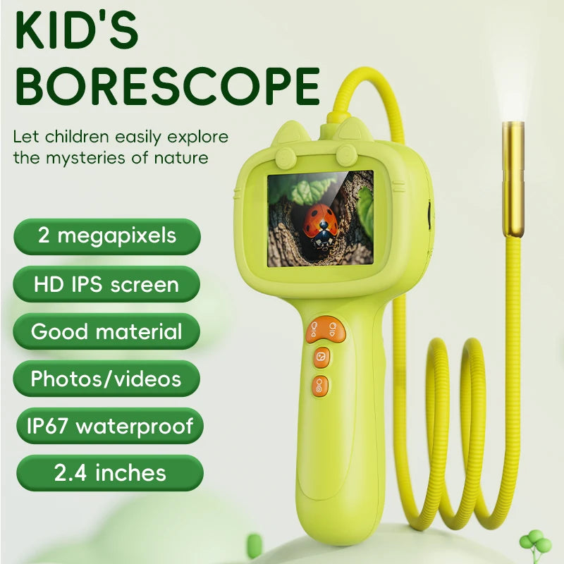 HD Digital Borescope Inspection Camera for Kids Nature Exploration