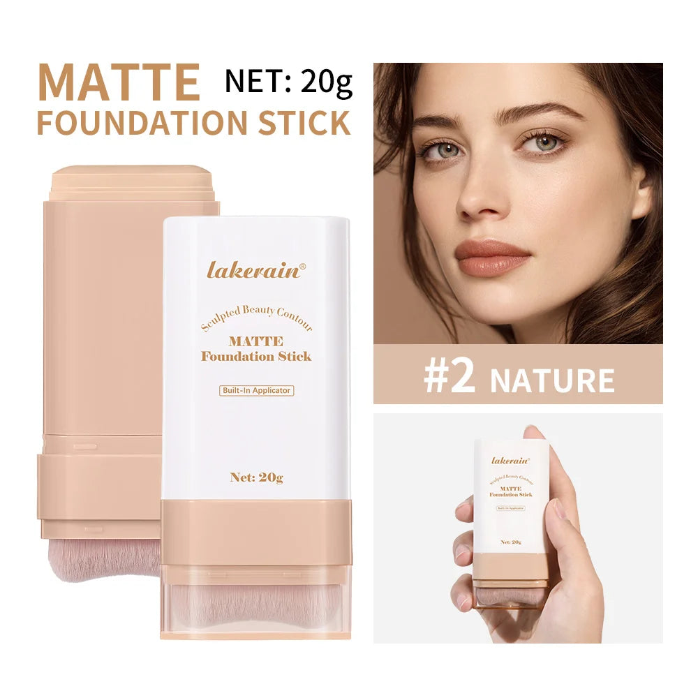 Matte Foundation Stick with Built-in Blending Brush