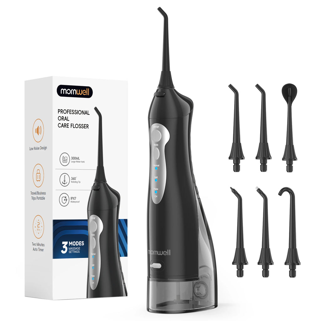 Portable Rechargeable Oral Water Flosser with 3 Cleaning Modes