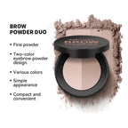 Dual-Tone Eyebrow Powder Palette with Grooming Brush