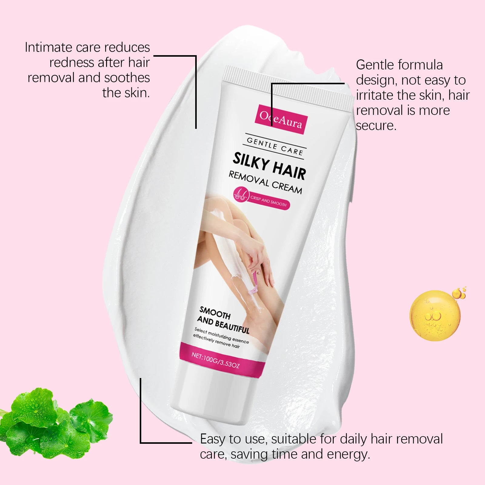 Painless Body Hair Removal Cream and Nourishing Aftercare Oil - 12