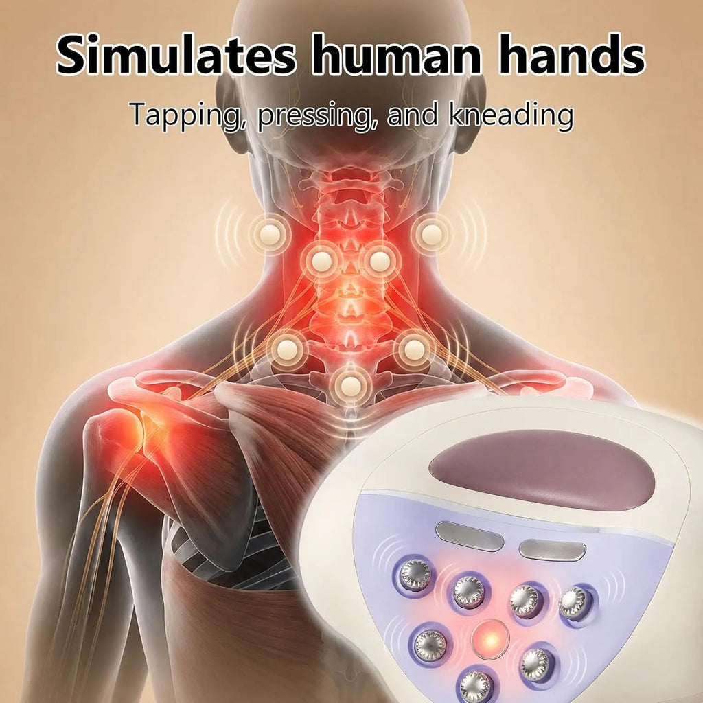 4-in-1 Rechargeable Neck Massage Pillow with Cervical Traction