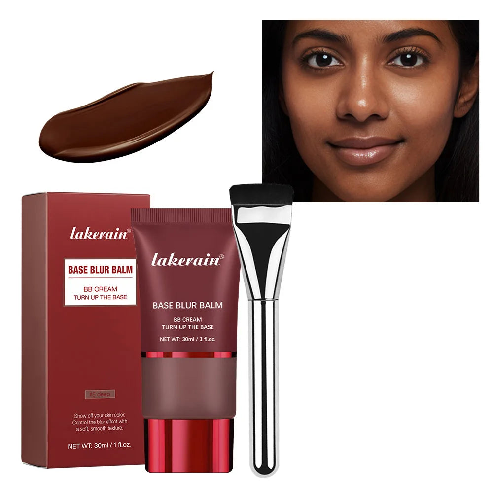 Blur Base Balm and Applicator Brush for Smooth Matte Finish