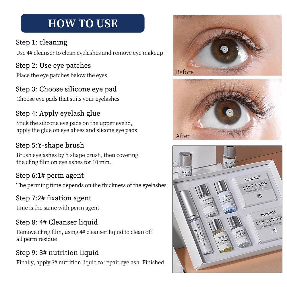 Professional Eyelash Lifting and Perming Kit for Home Use