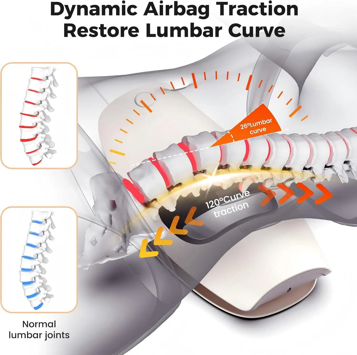 Electric Lumbar Traction Device with Vibration and Airbag Massage