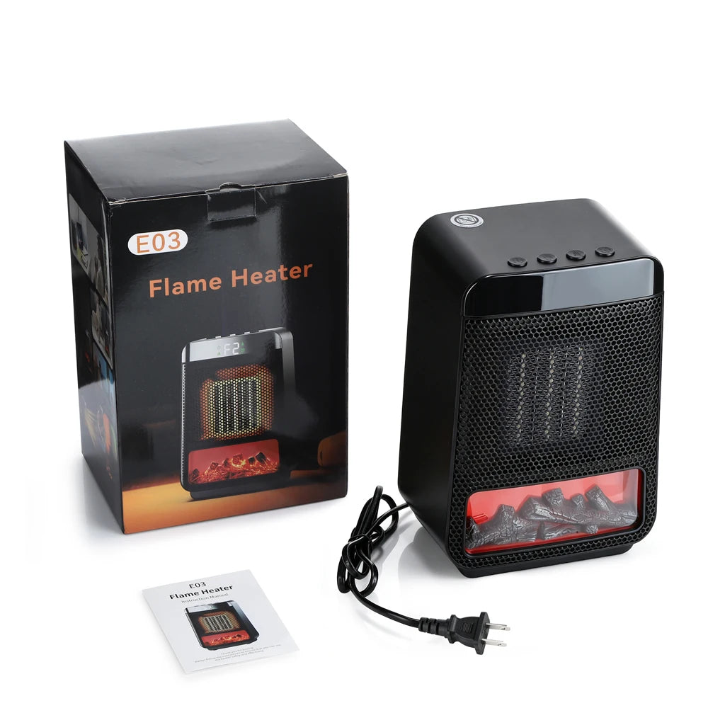 Portable PTC Ceramic Desktop Heater with Timer and Digital Display