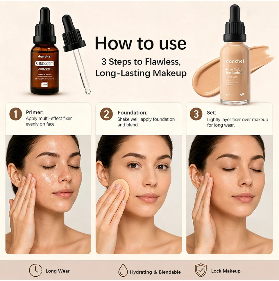 Liquid Foundation and Primer Makeup Set