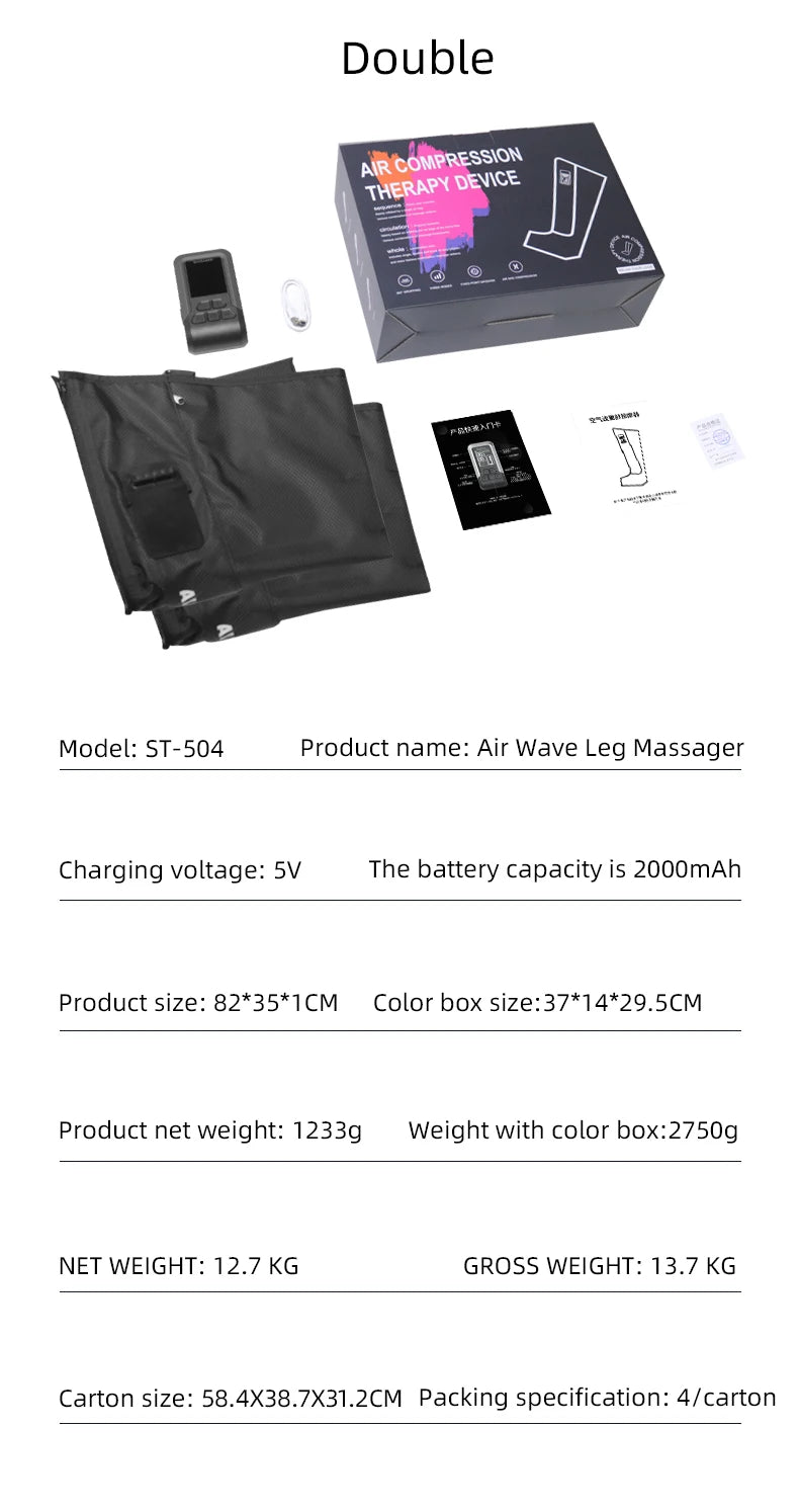 Full Leg Air Compression Massager for Recovery and Circulation