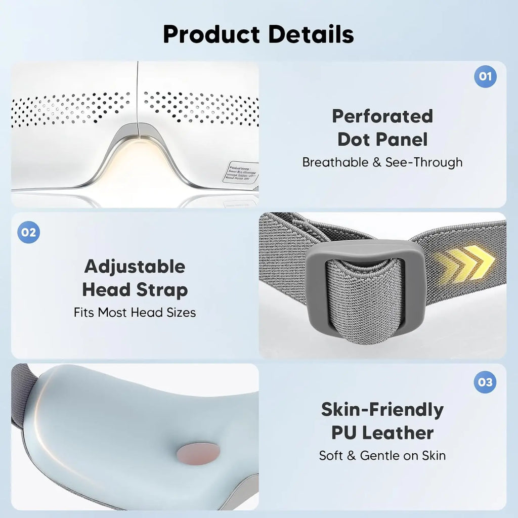 4-in-1 Rechargeable Airbag Eye Massager for Strain and Relaxation