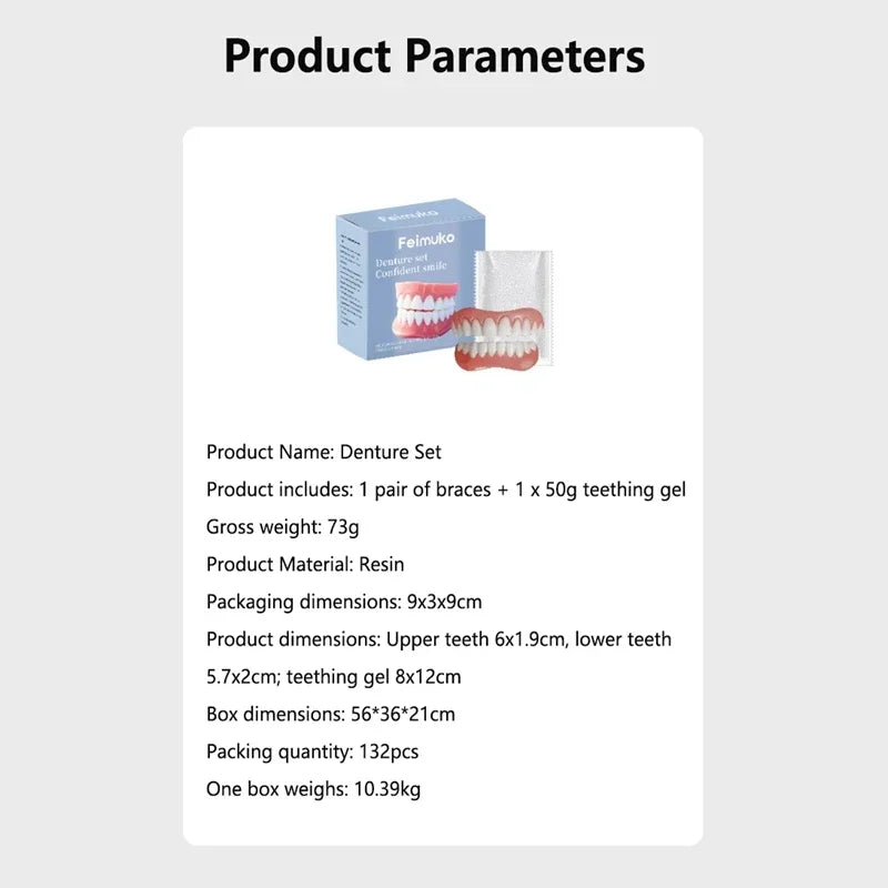 Temporary Cosmetic Denture Set for Instant Smile Restoration - 19