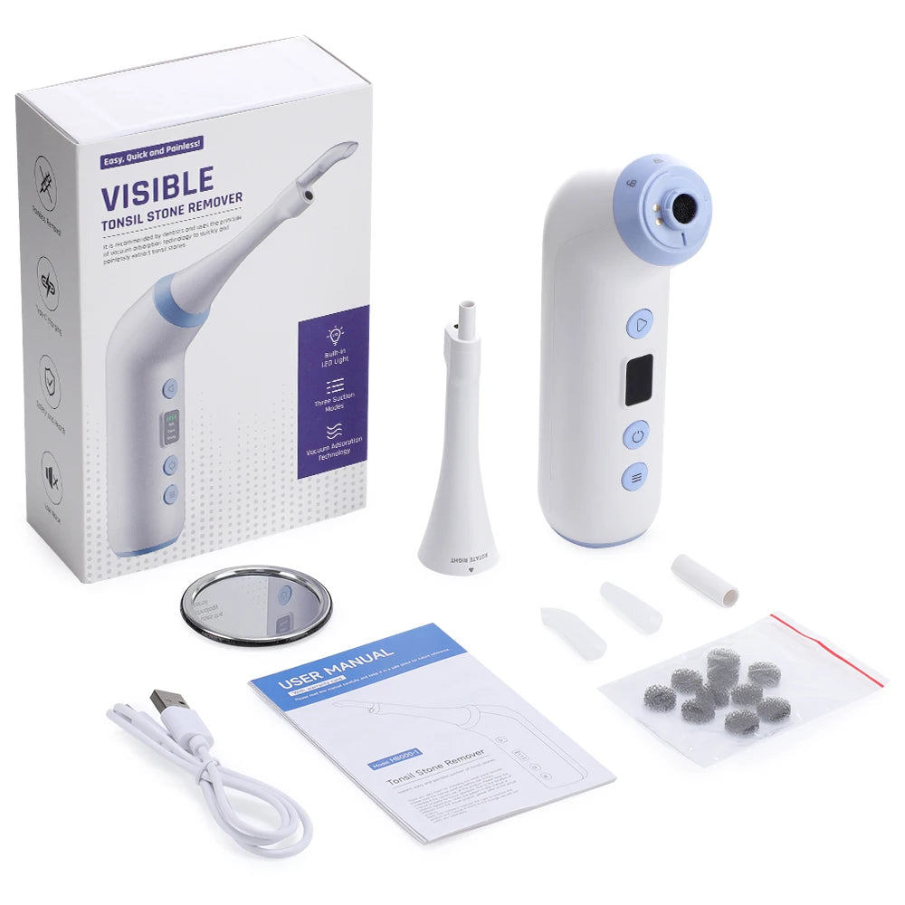 HD Visible Tonsil Stone Remover Vacuum Kit - 16