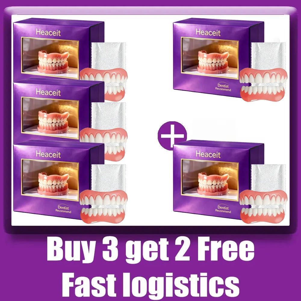 Adjustable Cosmetic Denture Set with Travel Case for Instant Smile - 7