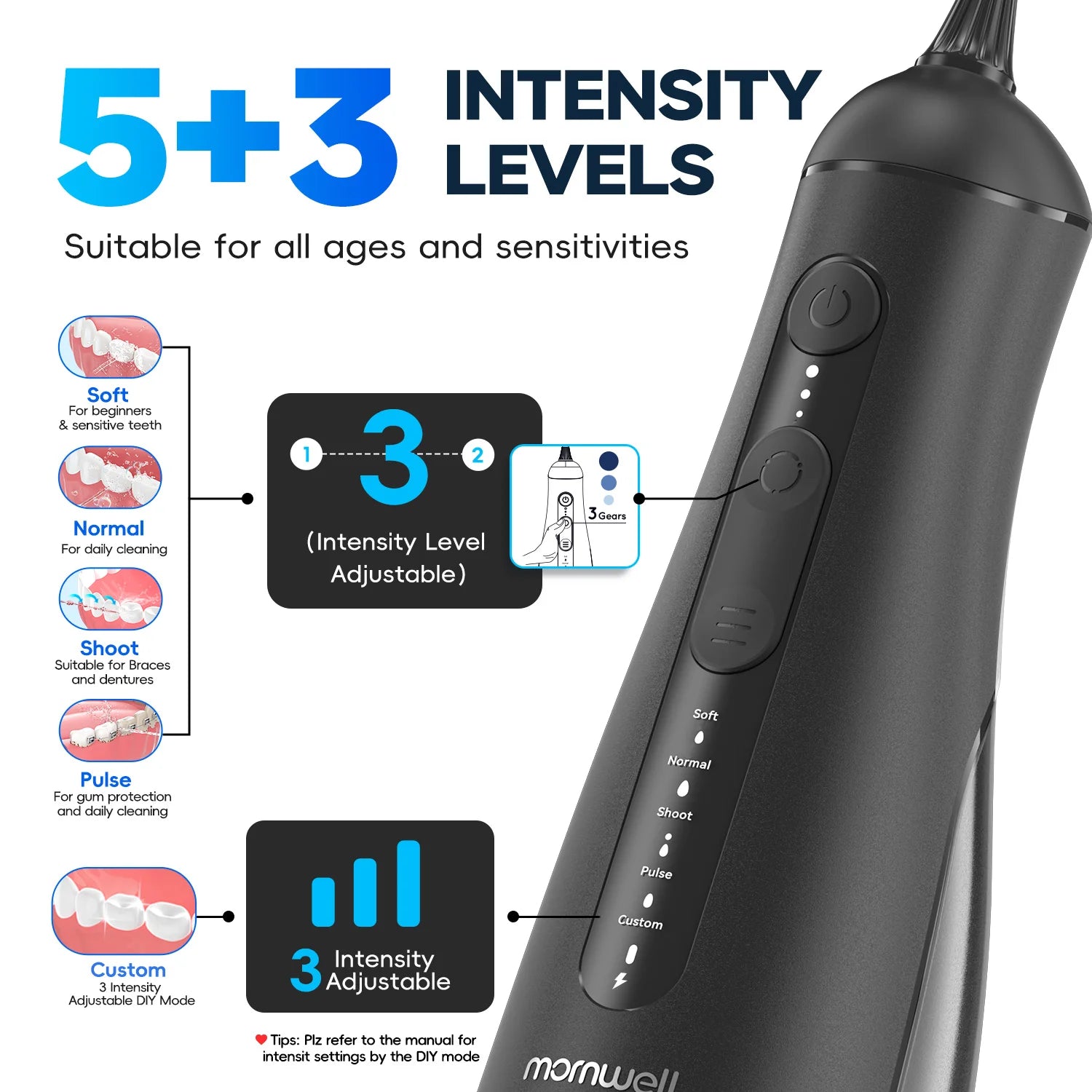 Portable Cordless Water Flosser for Teeth and Braces - 6