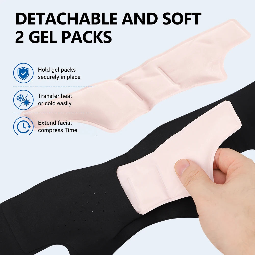 Hot and Cold Facial Compression Wrap for Chin and Face