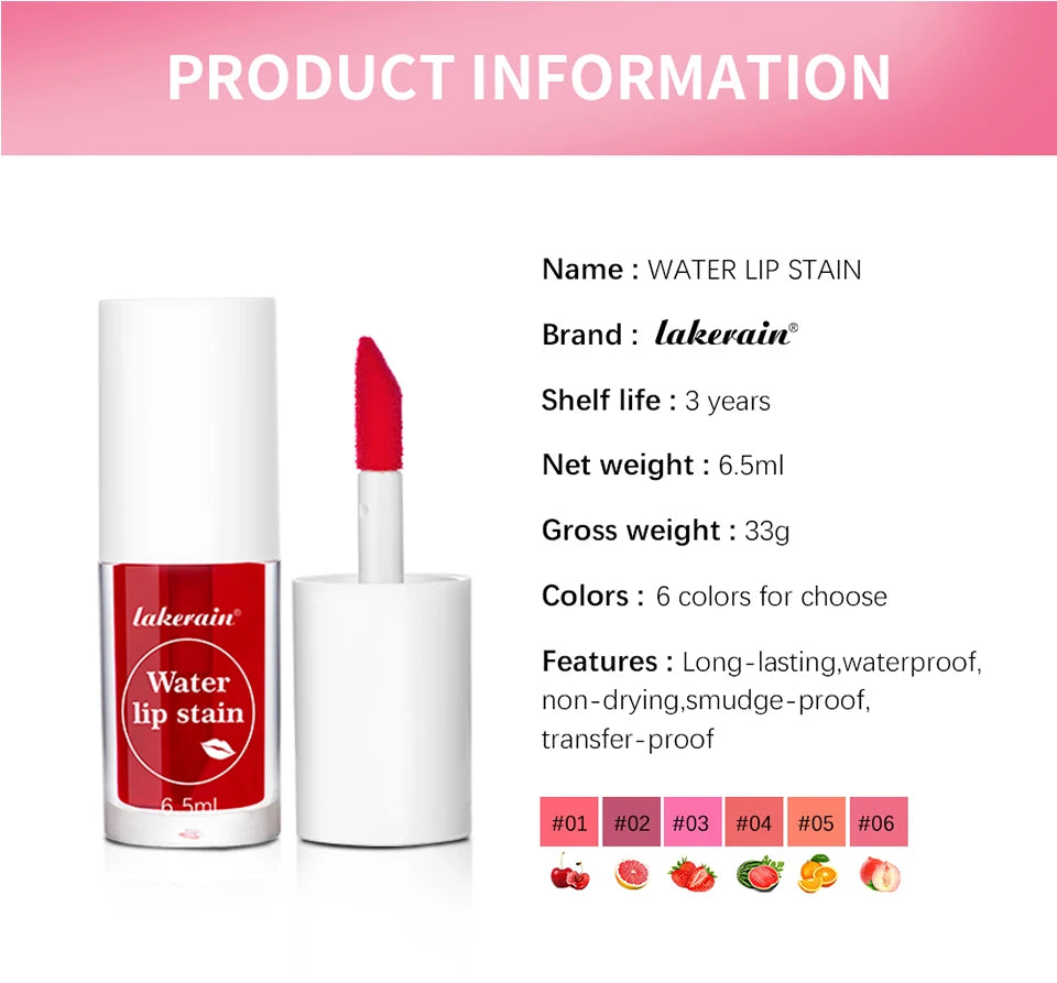 Waterproof Moisturizing Fruity Lip Stain and Liquid Blush