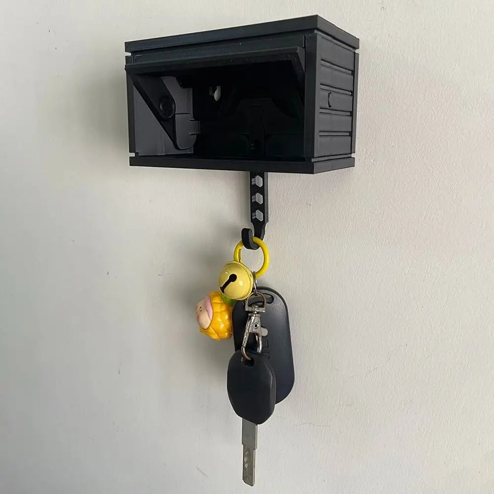 Wall-Mounted Garage Door Key Holder and Display Shelf