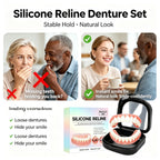 Comfort Fit Silicone Dentures Upper and Lower Set