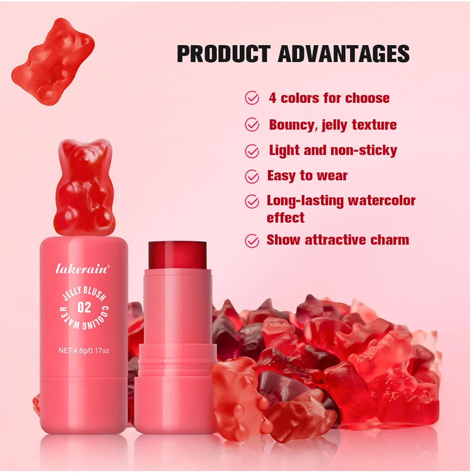 Cooling Water Jelly Blush Stick for Lips and Cheeks