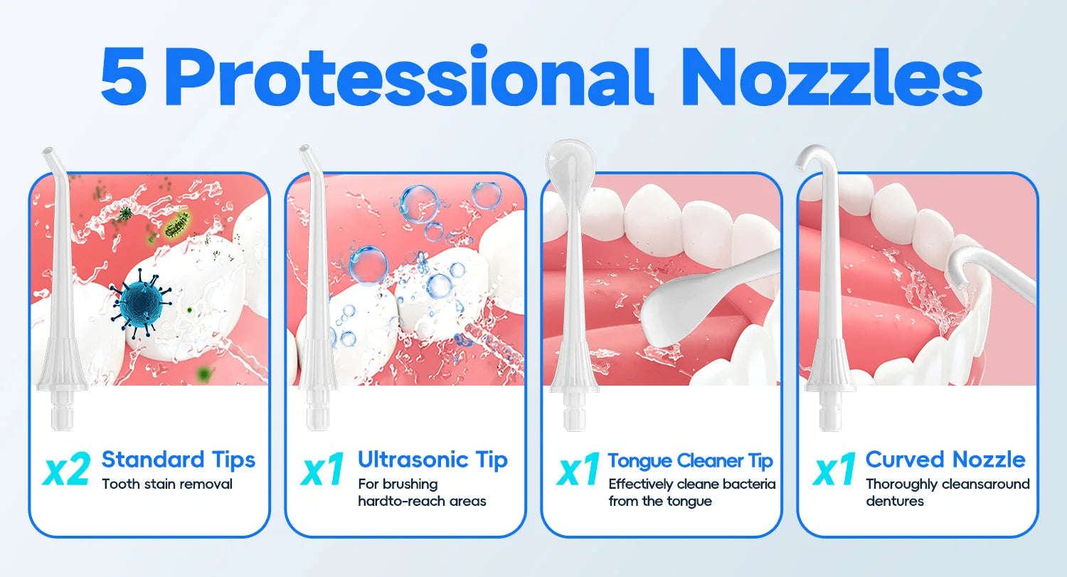 Portable Rechargeable Water Flosser for Teeth Cleaning - 13
