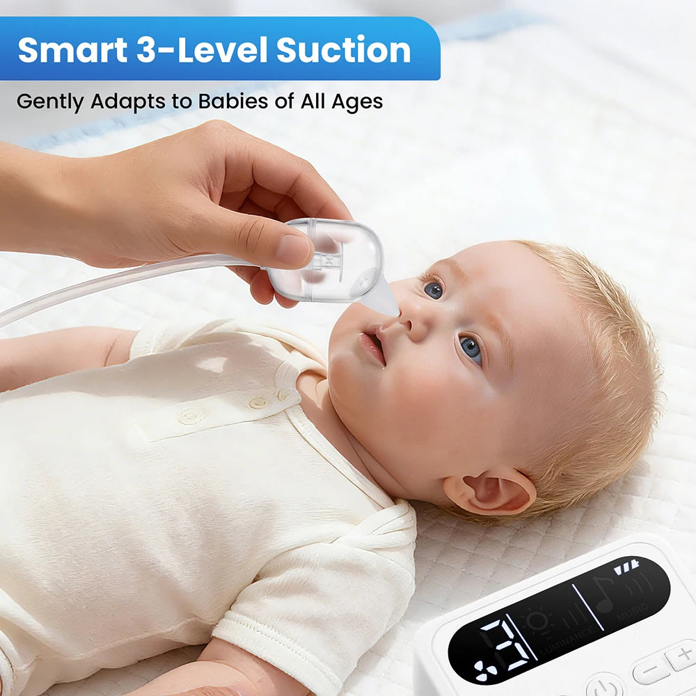 Electric Baby Nasal Aspirator with Music and Adjustable Suction