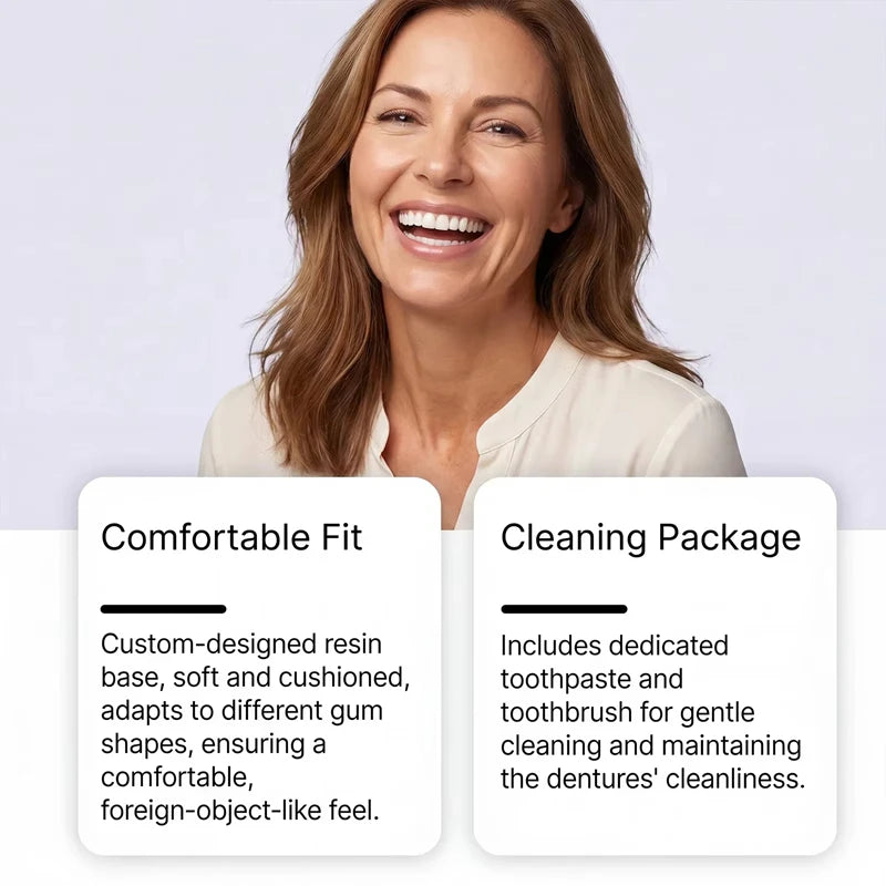 Comfort Fit Silicone Dentures for Instant Smile